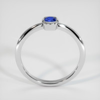0.54 Ct. Blue Sapphire Ring, 14K White Gold 3