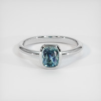 0.99 Ct. Sapphire Ring, 14K White Gold 1