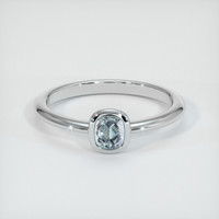 0.55 Ct. Sapphire Ring, 14K White Gold 1
