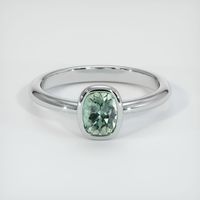 0.73 Ct. Sapphire Ring, 14K White Gold 1