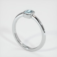 0.52 Ct. Sapphire Ring, 14K White Gold 2