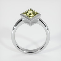 3.20 Ct. Yellowish Green Sapphire Ring, 14K White Gold 3