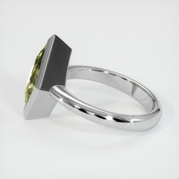3.20 Ct. Yellowish Green Sapphire Ring, 14K White Gold 4