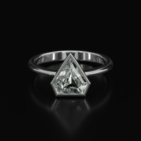 2.11 Ct. White Sapphire Ring, 14K White Gold 1