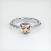0.74 Ct. Sapphire Ring, 14K White Gold 1