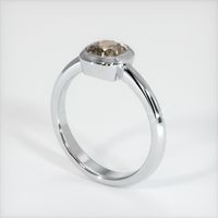 0.74 Ct. Sapphire Ring, 14K White Gold 2
