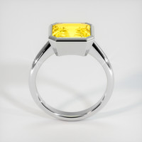 4.06 Ct. Yellow Sapphire Ring, 14K White Gold 3