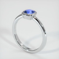 0.79 Ct. Sapphire Ring, 18K White Gold 2
