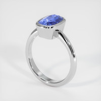 3.00 Ct. Sapphire Ring, 18K White Gold 2