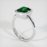 2.21 Ct. Emerald Ring, 18K White Gold 2