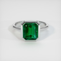 2.87 Ct. Emerald Ring, 18K White Gold 1