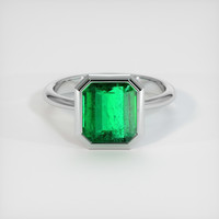 2.53 Ct. Emerald Ring, 18K White Gold 1