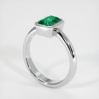 1.32 Ct. Emerald  Ring - 18K White Gold
