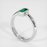 0.43 Ct. Emerald  Ring - 18K White Gold