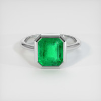 2.82 Ct. Emerald Ring, 18K White Gold 1