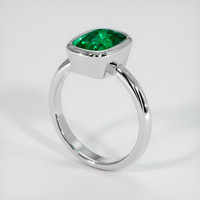 2.28 Ct. Emerald Ring, 18K White Gold 2