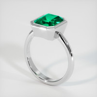 3.12 Ct. Emerald Ring, 18K White Gold 2