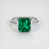 2.58 Ct. Emerald Ring, 18K White Gold 1
