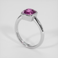 3.39 Ct. Reddish Purple Rhodolite Garnet Ring, 18K White Gold 2