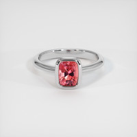 2.03 Ct. Sapphire Ring, 18K White Gold 1