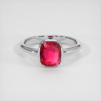 2.02 Ct. Ruby Ring, 18K White Gold 1