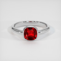 1.50 Ct. Ruby Ring, 18K White Gold 1