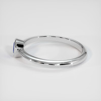 0.54 Ct. Blue Sapphire Ring, 18K White Gold 4