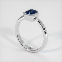 2.02 Ct. Blue Sapphire Ring, 18K White Gold 2
