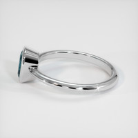 0.99 Ct. Greenish Blue Sapphire Ring, 18K White Gold 4