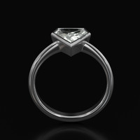 2.11 Ct. White Sapphire Ring, 18K White Gold 3