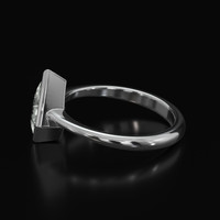 2.11 Ct. White Sapphire Ring, 18K White Gold 4