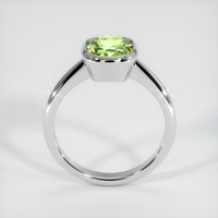 2.03 Ct. Yellowish Green Sapphire Ring, 18K White Gold 3