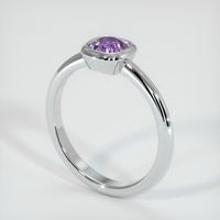 0.83 Ct. Sapphire Ring, 18K White Gold 2
