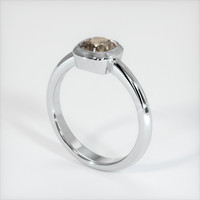 0.74 Ct. Sapphire Ring, 18K White Gold 2