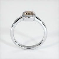 0.74 Ct. Peach Sapphire Ring, 18K White Gold 3