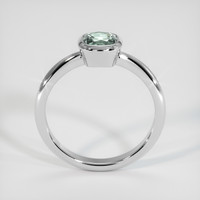 1.07 Ct. Green Sapphire Ring, 18K White Gold 3