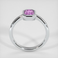 0.69 Ct. Purplish Pink Sapphire Ring, 18K White Gold 3