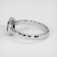 0.69 Ct. Purplish Pink Sapphire Ring, 18K White Gold 4
