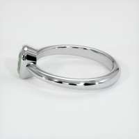 0.95 Ct. Yellowish Green Sapphire Ring, 18K White Gold 4