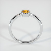 0.61 Ct. Orangish Yellow Sapphire Ring, 18K White Gold 3