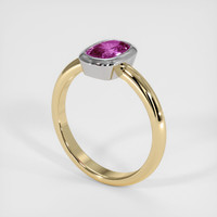 1.00 Ct. Sapphire Ring, 14K White & Yellow 2