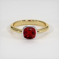 1.31 Ct. Ruby Ring, 14K White & Yellow 1