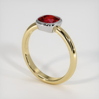 1.31 Ct. Ruby Ring, 14K White & Yellow 2