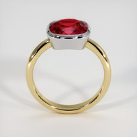 4.01 Ct. Ruby Ring, 14K White & Yellow 3