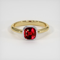 1.12 Ct. Ruby Ring, 14K White & Yellow 1