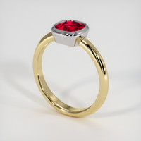 1.12 Ct. Ruby Ring, 14K White & Yellow 2