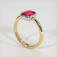 2.02 Ct. Ruby Ring, 14K White & Yellow 2