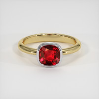 1.49 Ct. Ruby Ring, 14K White & Yellow 1