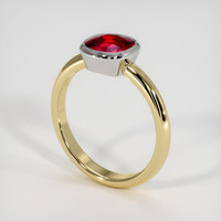 1.49 Ct. Ruby Ring, 14K White & Yellow 2