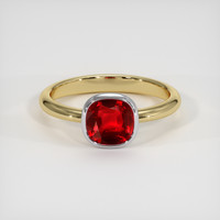 1.50 Ct. Ruby Ring, 14K White & Yellow 1